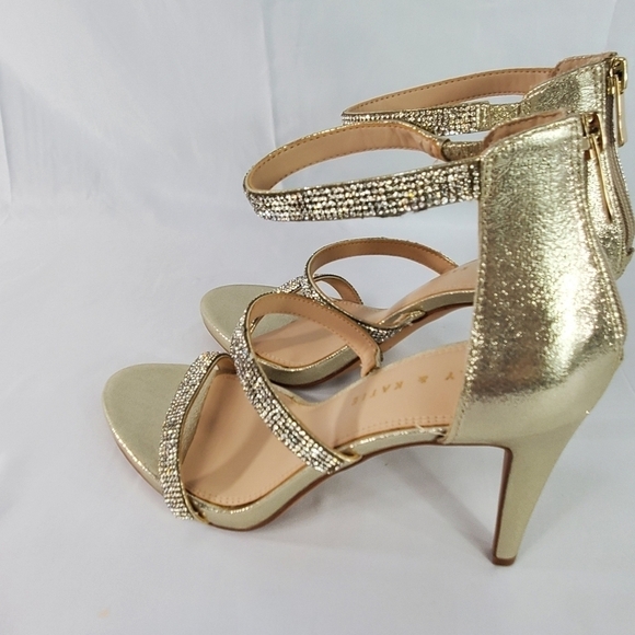 Kelly & Katie rhinestone formal shoe light gold clear stones - Picture 4 of 7